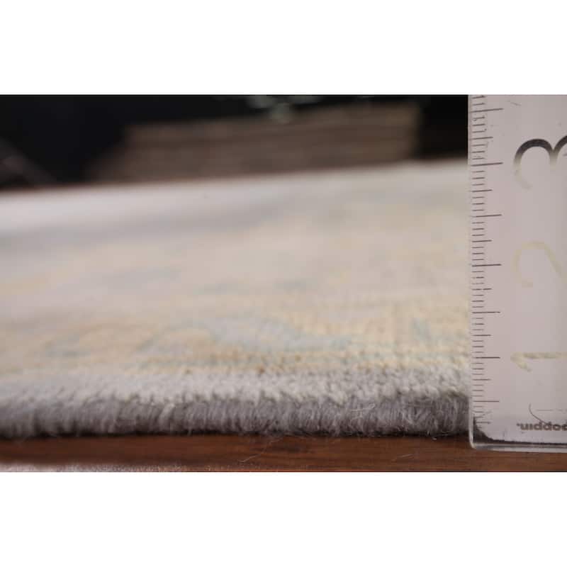 All-Over Oushak Area Rug Hand-Knotted Wool Carpet - 8'2"x 9'9"