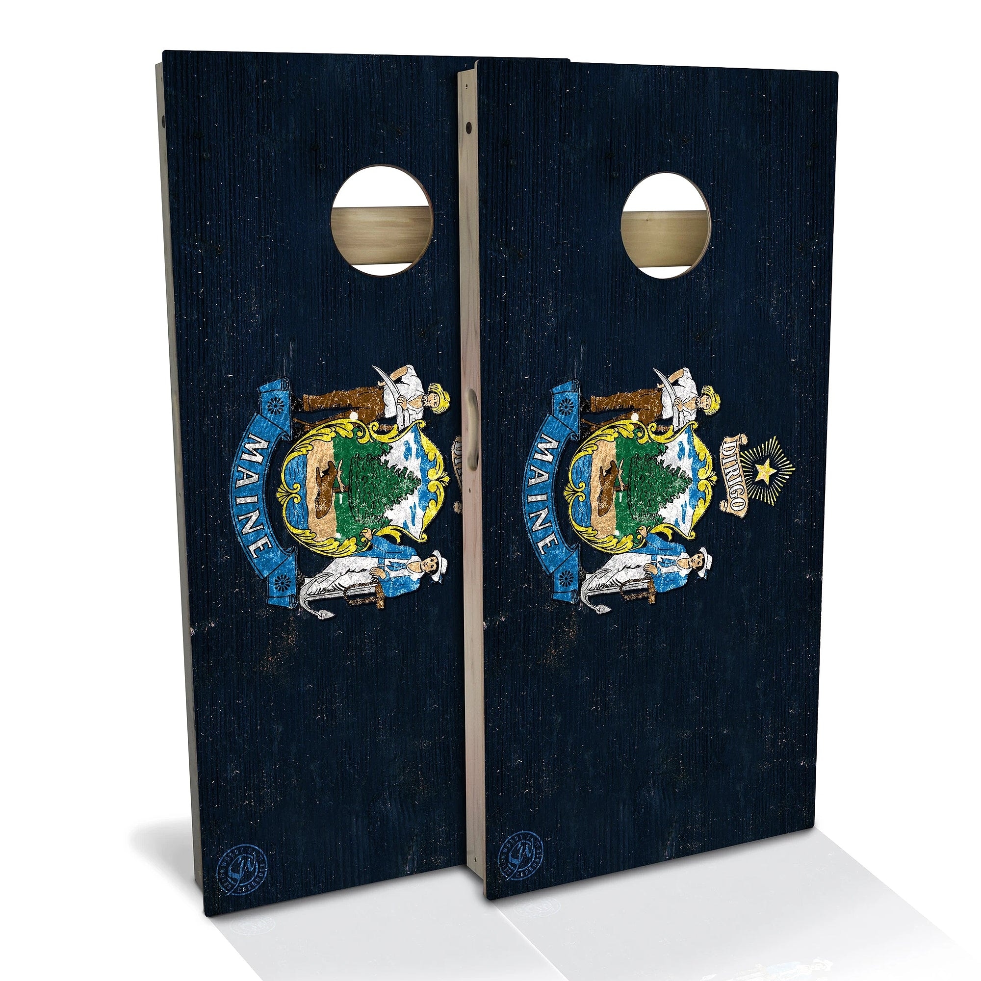 Maine Flag Outdoor Cornhole Board Set