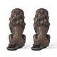 preview thumbnail 46 of 55, Glitzhome MGO Majestic Sitting Guardian Lion Statues Porch Sculpture Outdoor Indoor Set of 2