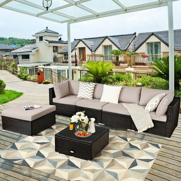 Costway 11 pcs hot sale outdoor patio dining set