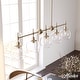 preview thumbnail 1 of 26, Hunter Xidane 5 Light Linear Chandelier - Dining Room, Kitchen Island - Contemporary, Transitional, Mid-Century Modern - 5-Light Alturas Gold