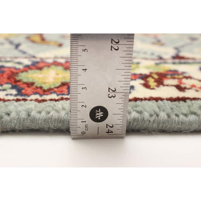 ECARPETGALLERY Hand-knotted Serapi Heritage Turquoise Wool Rug - 2'5 x 9'7