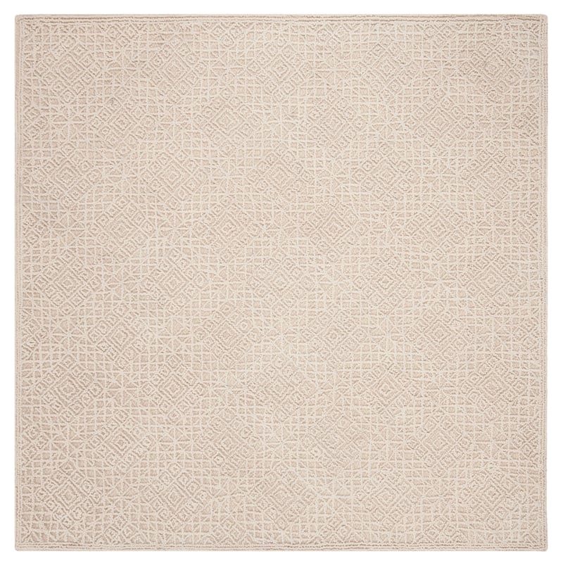SAFAVIEH Handmade Trace Lakisha Wool Rug - 6' Square - Light Beige