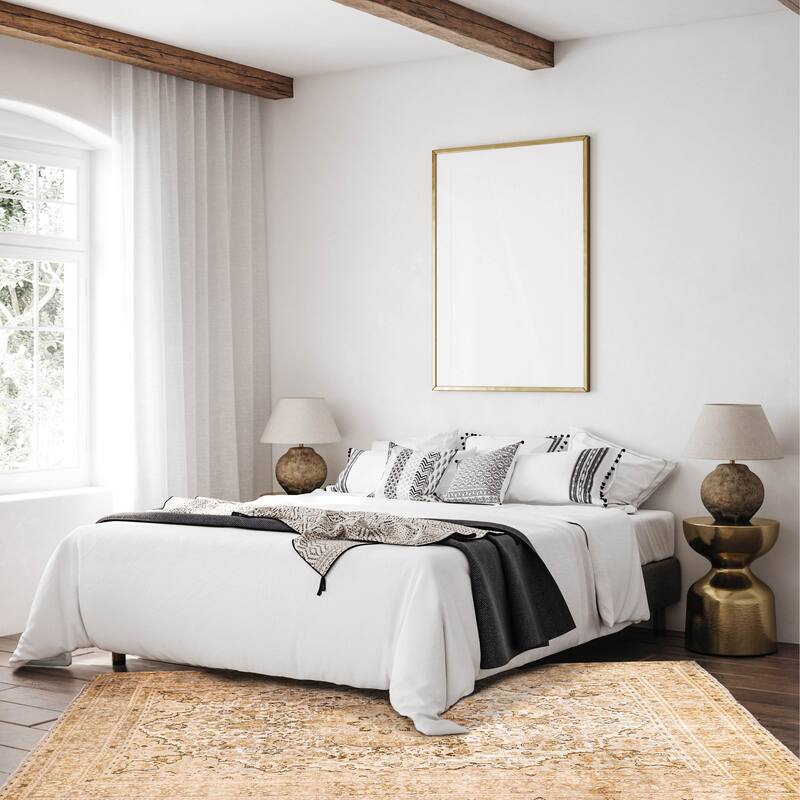 ECARPETGALLERY Hand-knotted Antalya Vintage Cream Wool Rug - 8'0 x 10'11