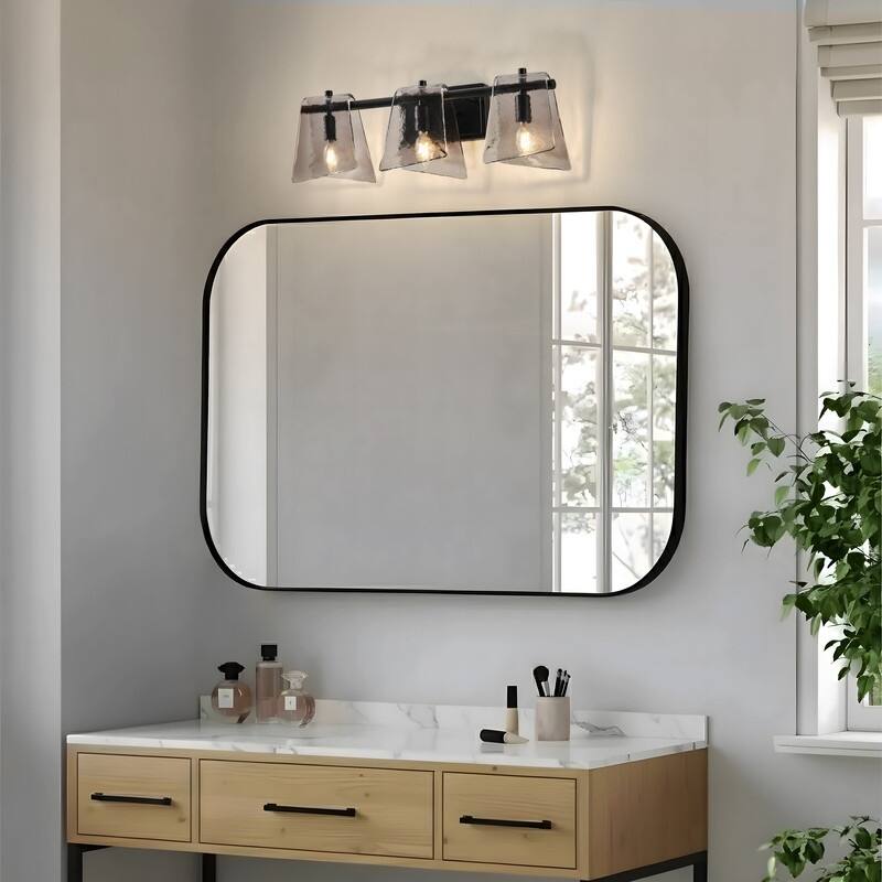 Starsky 3 - Light Modern Dimmable Gray Glass Bathroom Vanity Light