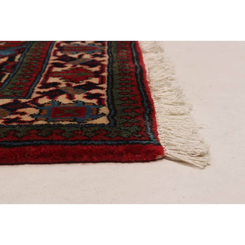 ECARPETGALLERY Hand-knotted Kayseri Vintage Red Wool Rug - 3'10 x 12'10