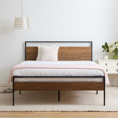 Brookside Nora Metal and Wood Platform Bed