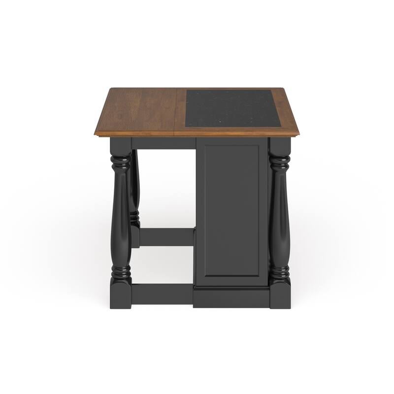 Monarch Black and Oak Kitchen Island