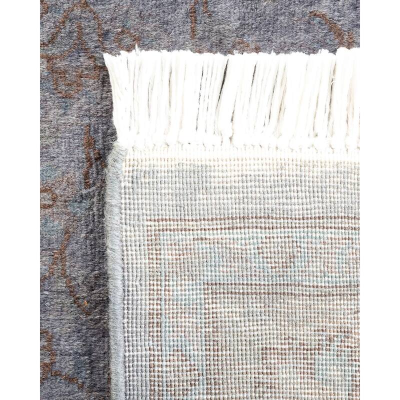 Overton Hand Knotted Wool Vintage Inspired Modern Contemporary Overdyed Purple Area Rug - 3' 3" x 5' 5"