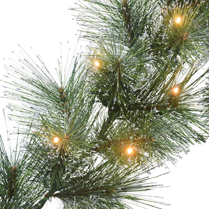 Puleo International 9 ft. x 10" Battery Operated Glittery Garland
