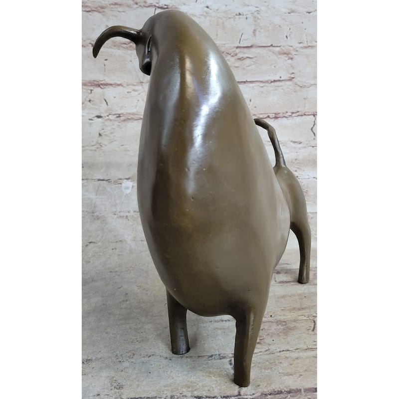 Abstract Bull Limited Edition Signed Original Williams Bronze Sculpture Figurine