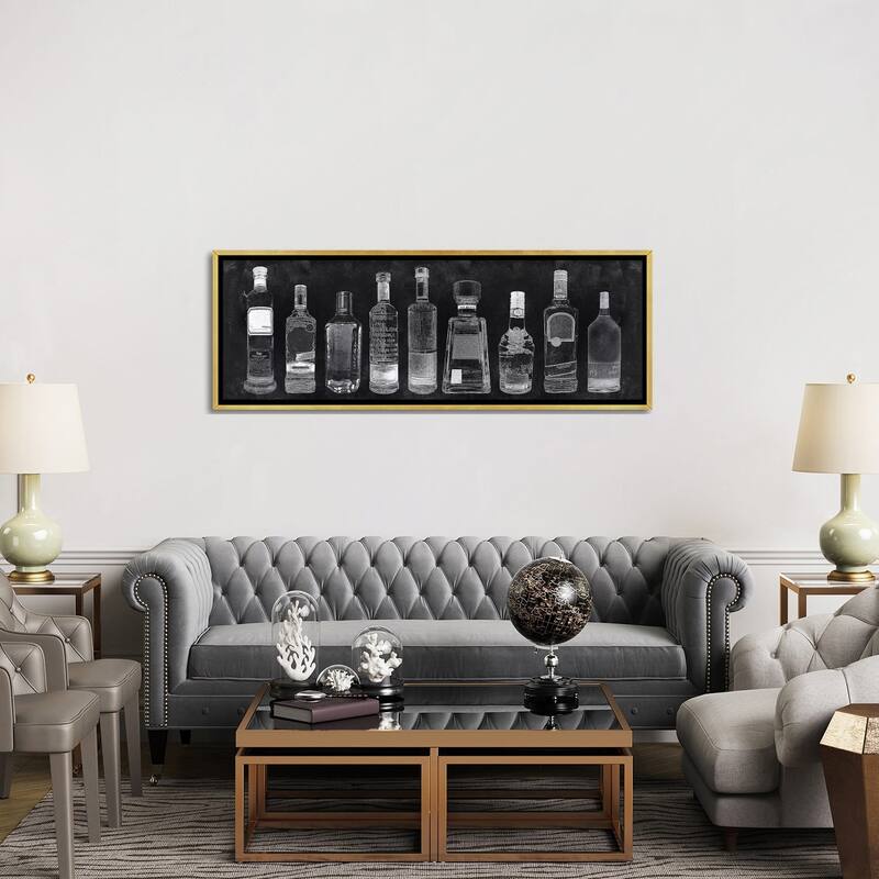 iCanvas "Bar Cart" by Natalie Carpentieri Framed Canvas Print