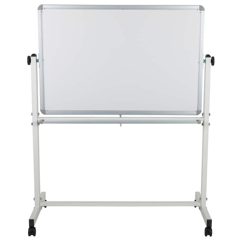 Reversible Mobile Cork Bulletin & White Board with Pen Tray