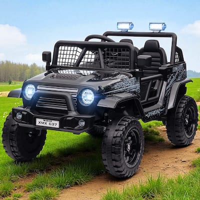 12V Kids Ride-On Truck with Parent Remote Control, 4 Suspension Wheels, LED Lights, 3 MPH Max Speed for 3-6 Years