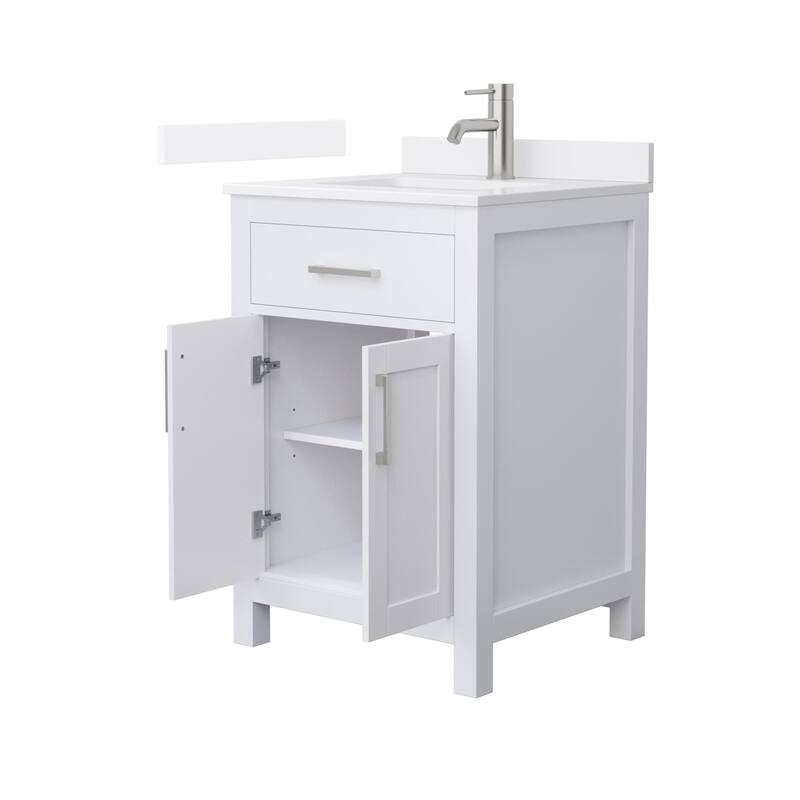 Wyndham Collection WCG2424-24S-QTZ-UNSMXX Beckett 24" Free Standing
