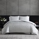 preview thumbnail 1 of 10, Vera Wang Illusion Grey Duvet Cover Set