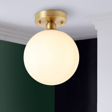 GetLedel 1-Light 7.9-inch Simple Globe Semi Flush Mount