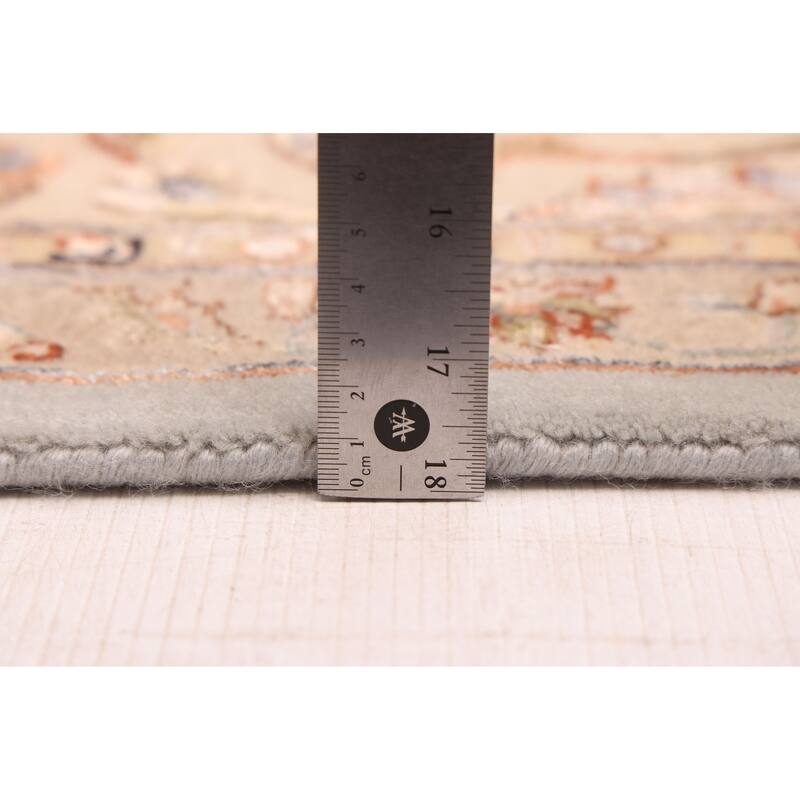 ECARPETGALLERY Hand-knotted Mirzapur Light Blue Viscose, Wool Rug - 7'11 x 10'3