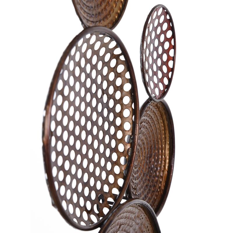 StyleCraft Nobu Circle Metal Wall Art - Copper & Bronze