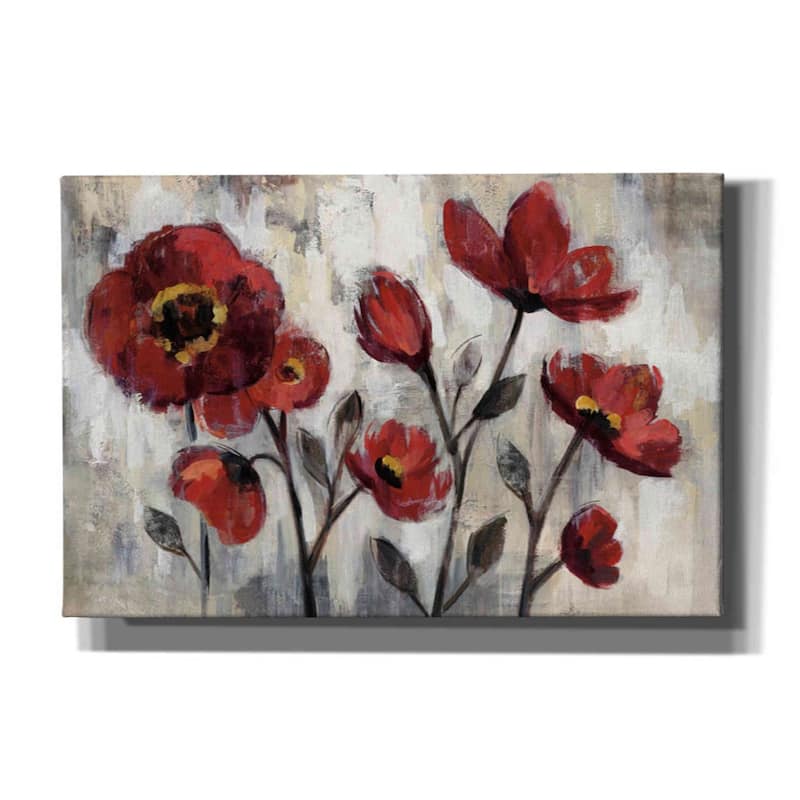 Epic Graffiti 'Floral Simplicity' by Silvia Vassileva, Canvas Wall Art - 18x12
