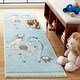 preview thumbnail 42 of 47, SAFAVIEH Carousel Kids Miharu Animal Rug 2' x 8' Runner - Blue