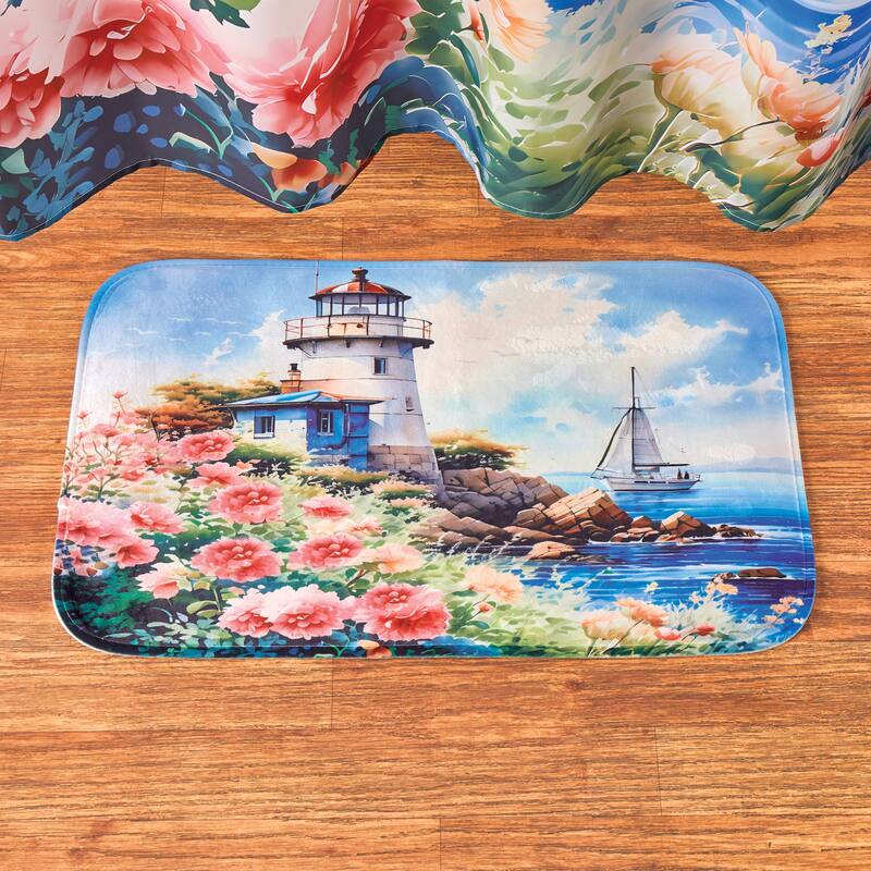 12-Piece Coastline Lighthouse Scene Bathroom Set