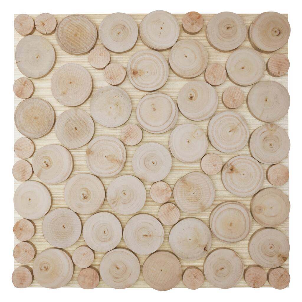 11 7/8"W x 11 7/8"H x 1/2"P Timbercut Wood Mosaic Wall Tile, Eucalyptus - 11 7/8"W x 11 7/8"H x 1/2"P