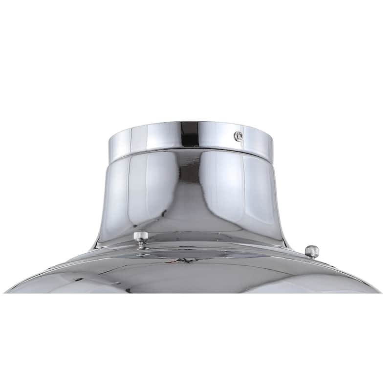 Jobs 13" Metal LED Semi-Flush Mount, Chrome by JONATHAN Y