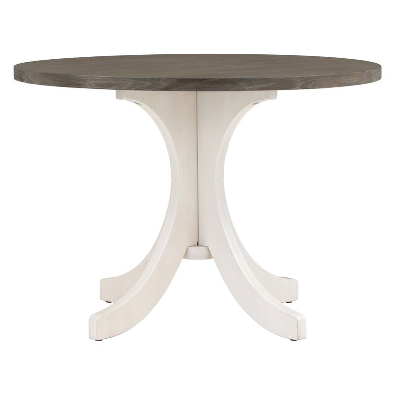 Mid-Century 5-Piece Wooden Dining Table Set with Round Table & 4 Chairs