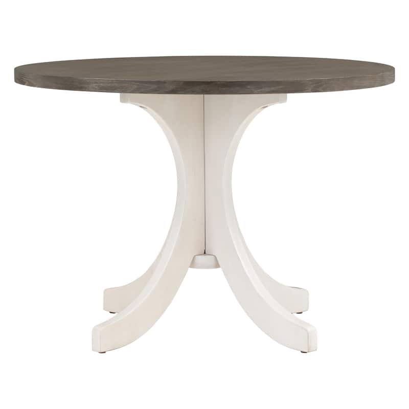 Mid-Century Solid Wood Round Dining Table for Small Places