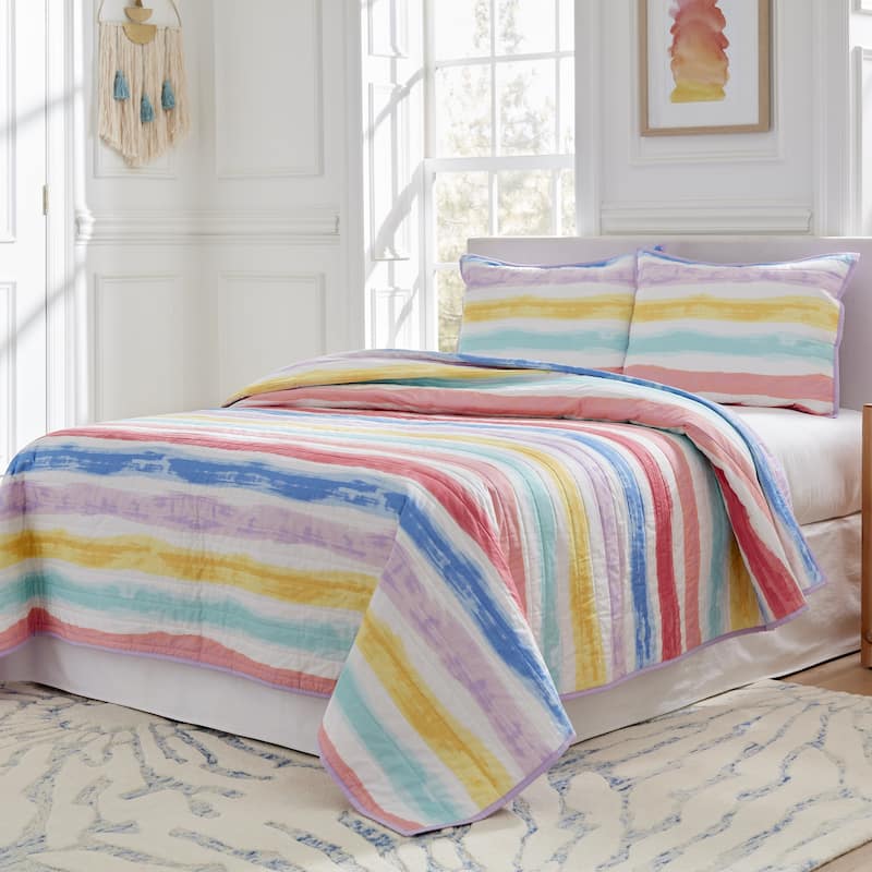 Lullaby Bedding Tiny Hearts Cotton Quilt Set