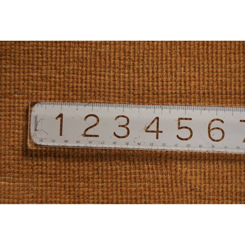 Yellow & Rust Gabbeh Oriental Rug Hand-Knotted Wool Carpet - 2'11" x 5'1"