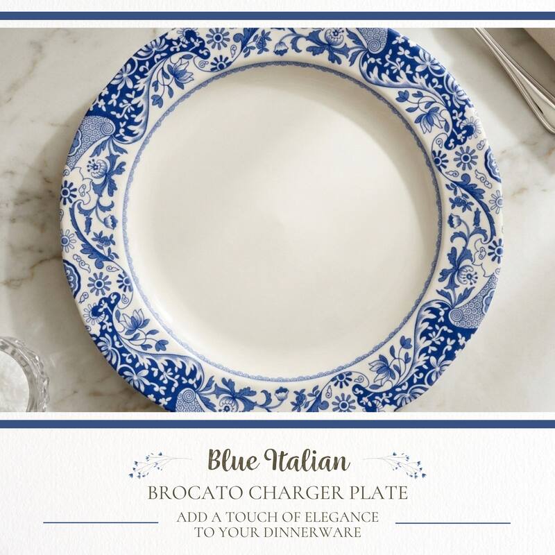 Spode Blue Italian Brocato Plate
