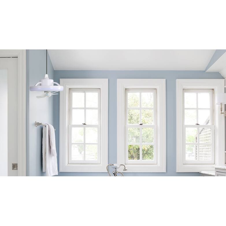 Enclosed Ceiling Fan Light with 3 Color Light Adjustment and 5 Blades, 3 Speed Fan Control for Bedroom and Lounge Area