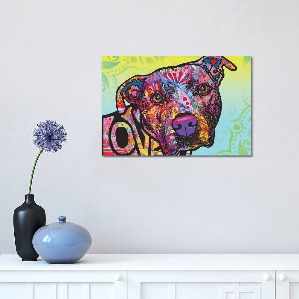 iCanvas "Love You Pit Bull" by Dean Russo Canvas Print