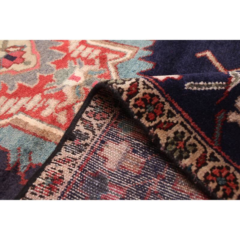 ECARPETGALLERY Hand-knotted Anatolian Vintage Dark Navy Wool Rug - 3'8 x 9'3