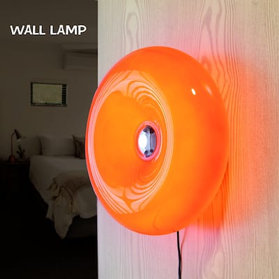 12 Inch LED red glass shade wall sconce/ Desk Lamp