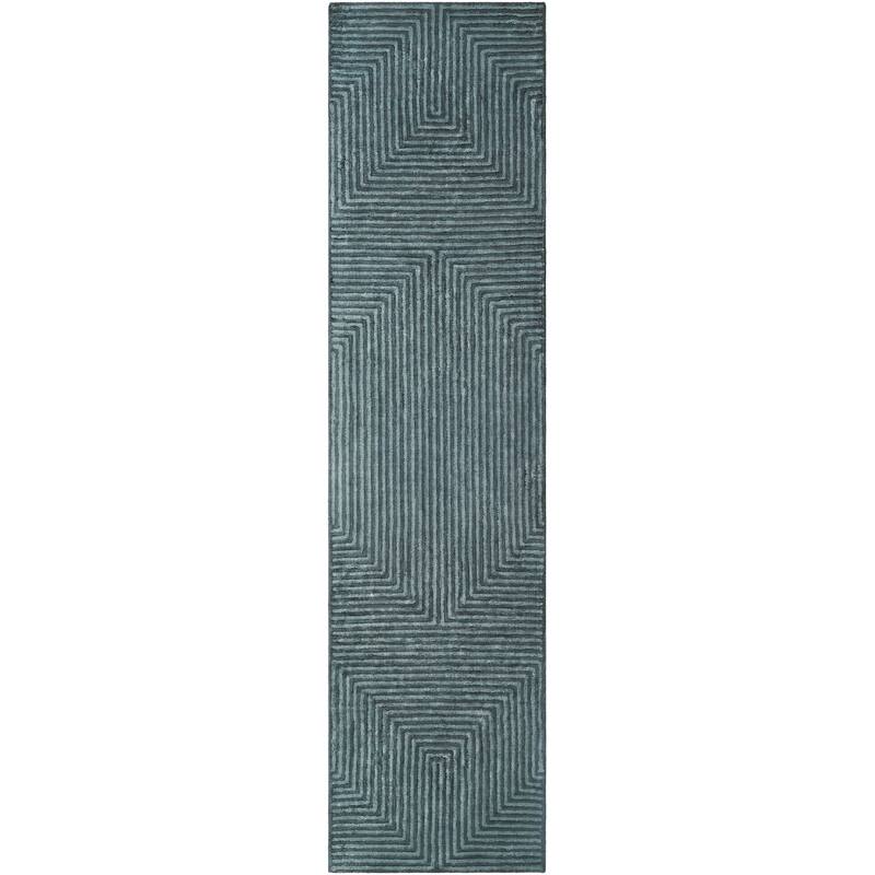 Livabliss Modern & Contemporary Quartz Stripe Area Rug - 2'6" x 10' - Sage Green