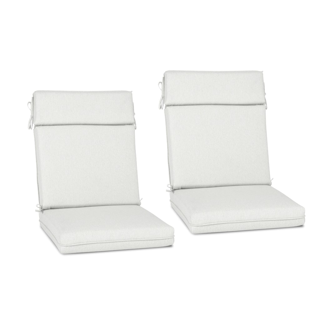 Aoodor Outdoor High Back Dining Chair Cushion Set, 44"x21"x3.2", Set of 2 - 44"x21"x3.2"