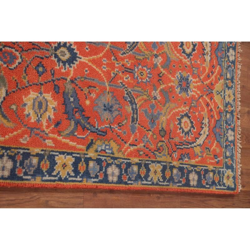 All-Over Floral Heriz-Serapi Oriental Runner Rug Wool Carpet - 2'6"x 7'11"