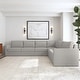 preview thumbnail 3 of 18, Flex 6-seat Upholstered Modular Sectional by Flexsteel - 134" x 35" x 103"