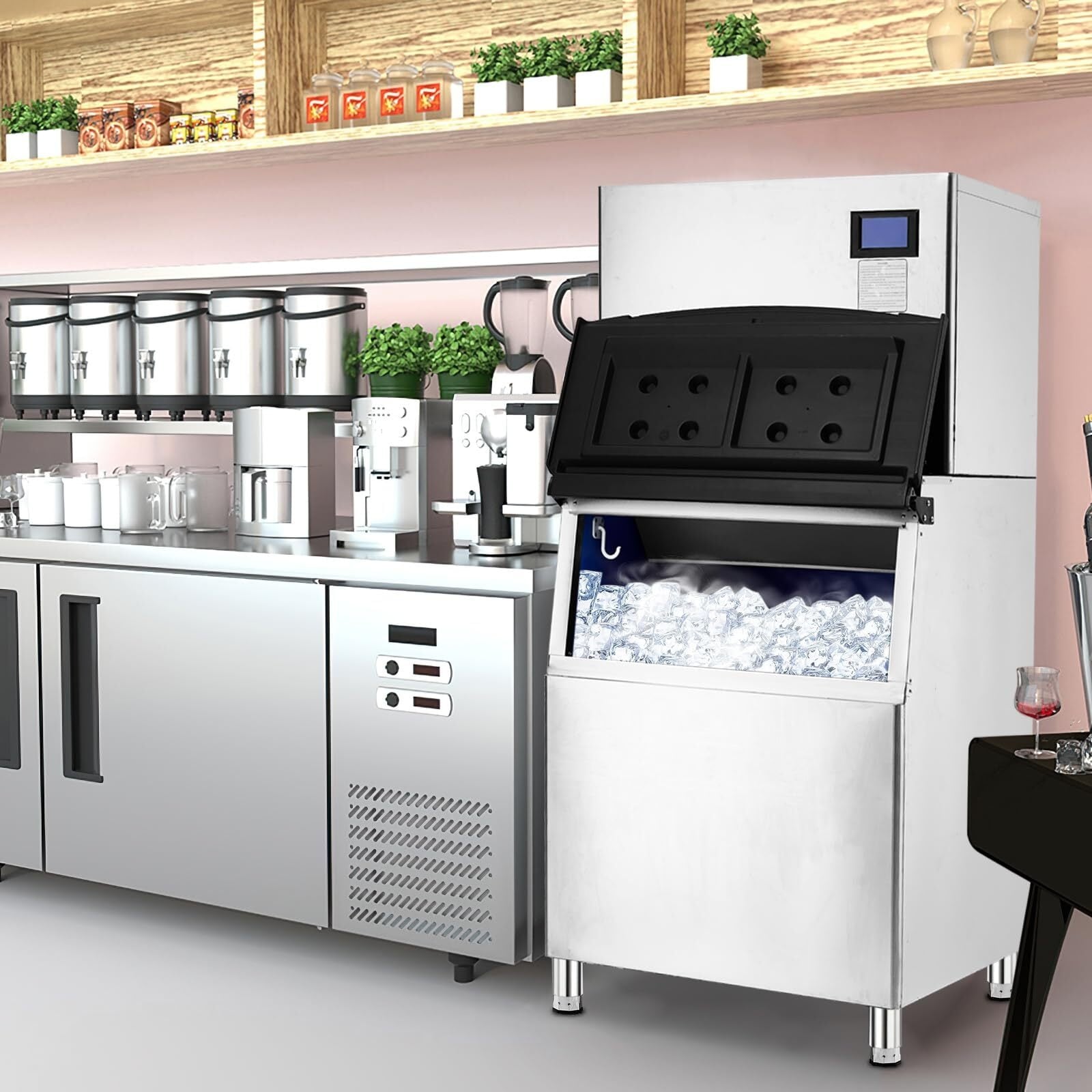 Commercial Ice Machine Industrial with 550LBS/1 Day Ice Maker