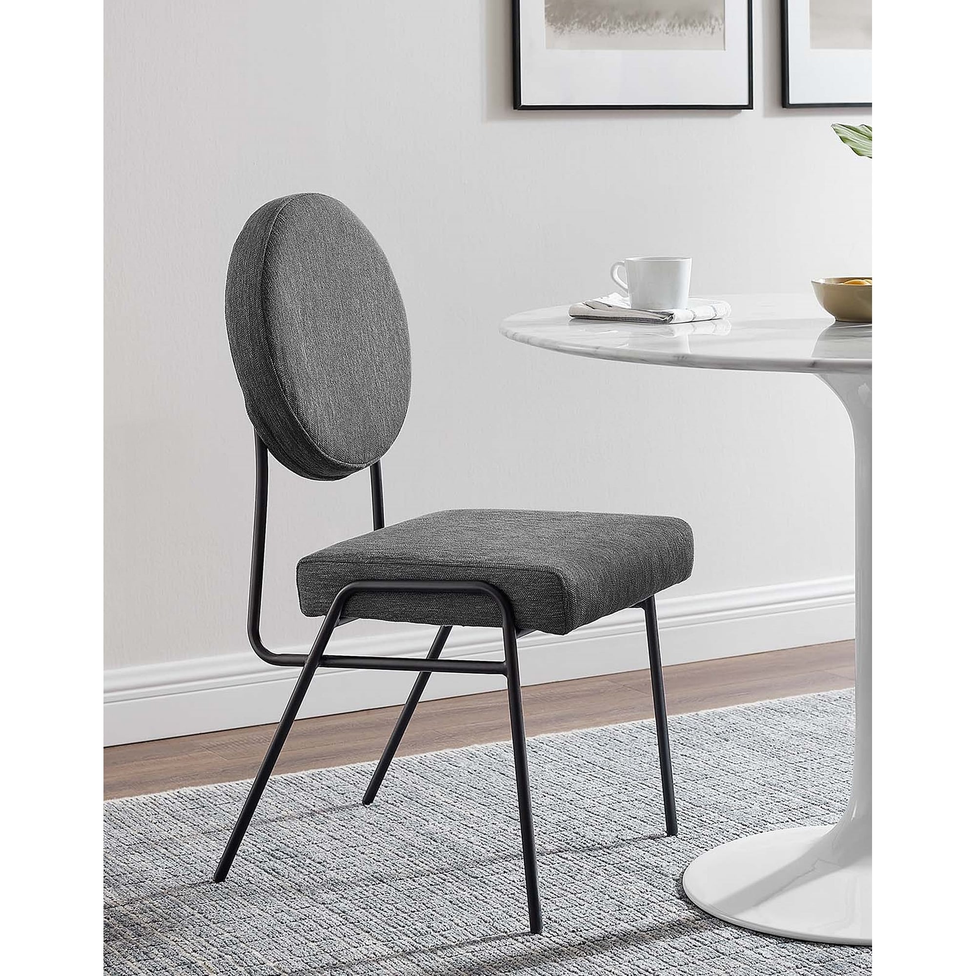 Charcoal upholstered hotsell dining chair