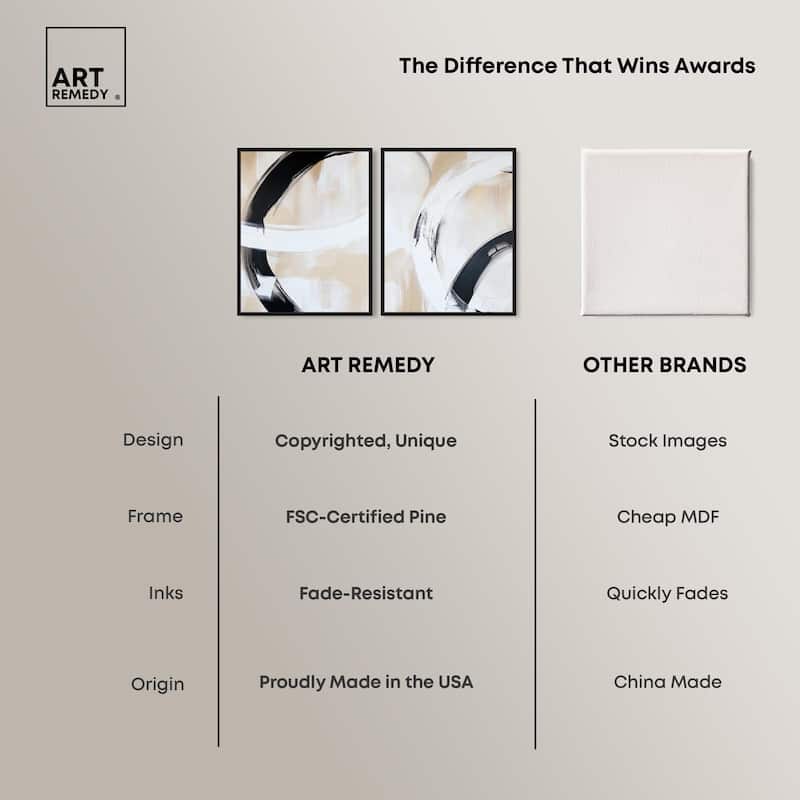 Neutral Interplay II Canvas Set of 2 by Art Remedy