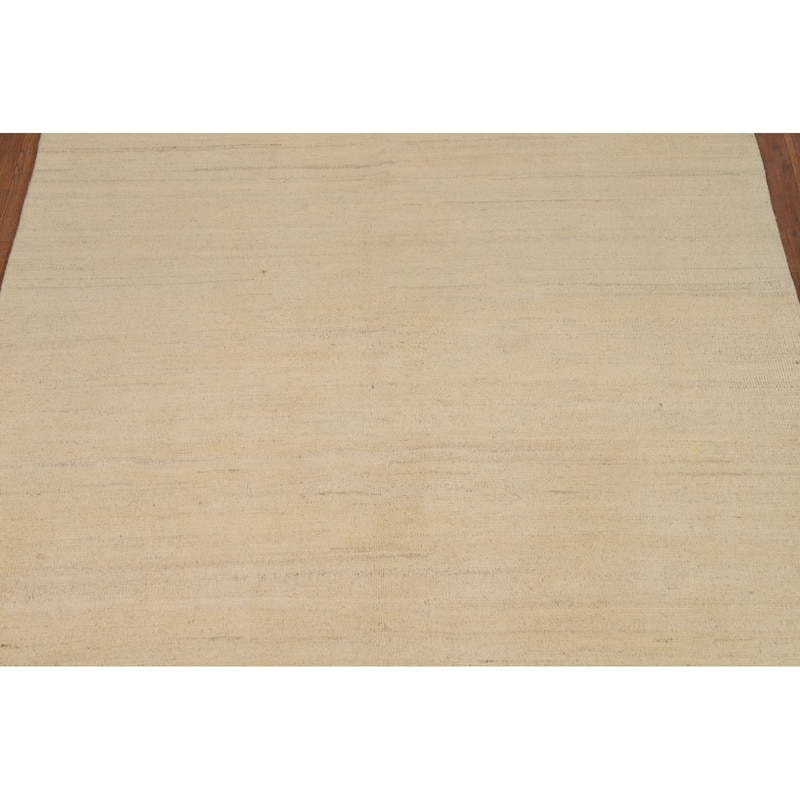 Modern Gabbeh Oriental Rug Handmade Wool Carpet - 4'10"x 6'2"
