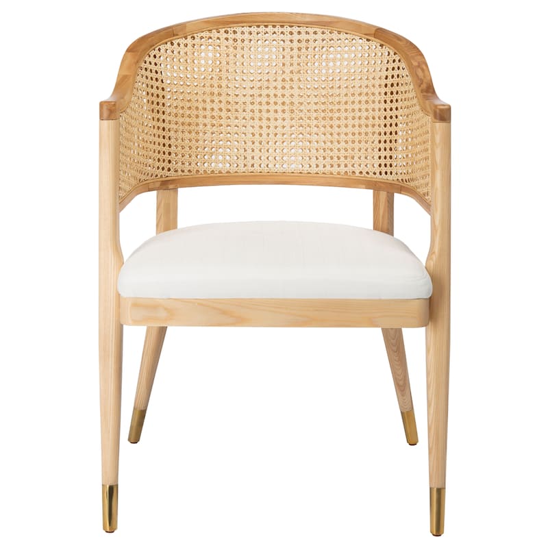 SAFAVIEH Couture Dominica Rattan Dining Chair - 23.4" W x 22.8" L x 33.6" H - 23"W x 23"D x 34"H
