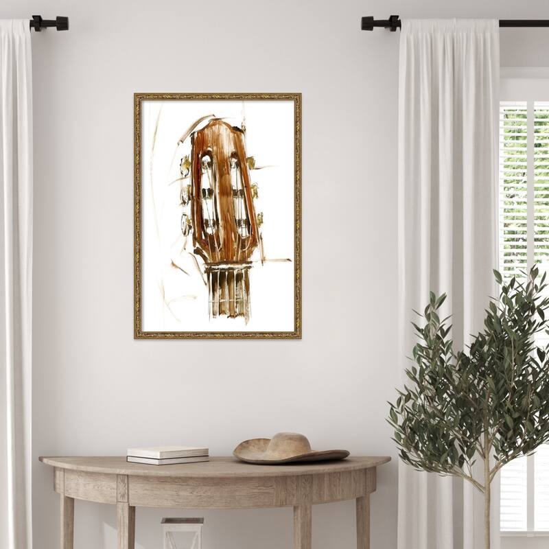 Instrumental No. 4 by Ethan Harper Wood Framed Wall Art Print - Belvedere Bronze
