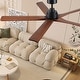preview thumbnail 97 of 157, YUHAO SylvanAir Modern 52 in. Flush Mount Outdoor/Indoor Ceiling Fan with 3 Solid Wood Blades and DC Reversible Motor