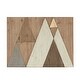 preview thumbnail 2 of 4, Unframed Layered Triangles Wood Wall Decor, Modern Dimensional Art Piece, Natural Wood Wall Art, 31.5 in. x 23.62 in.