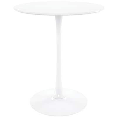 Tulip Modern Bar table white GLOSS Table (40" H x 28"D)